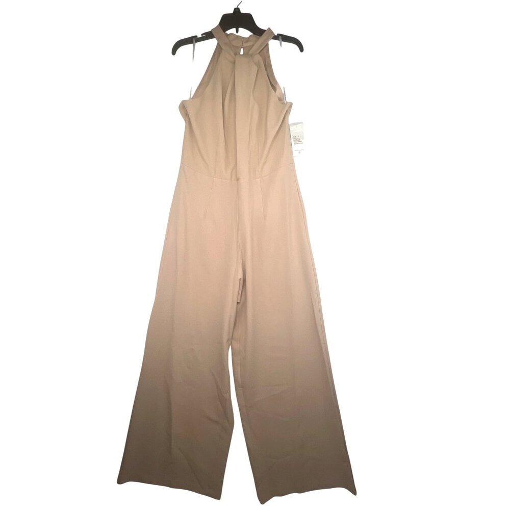 Julia Jordan Women's Twist Neck Halter Jumpsuit with Pockets Wide-Leg Size 12 - Picture 8 of 12